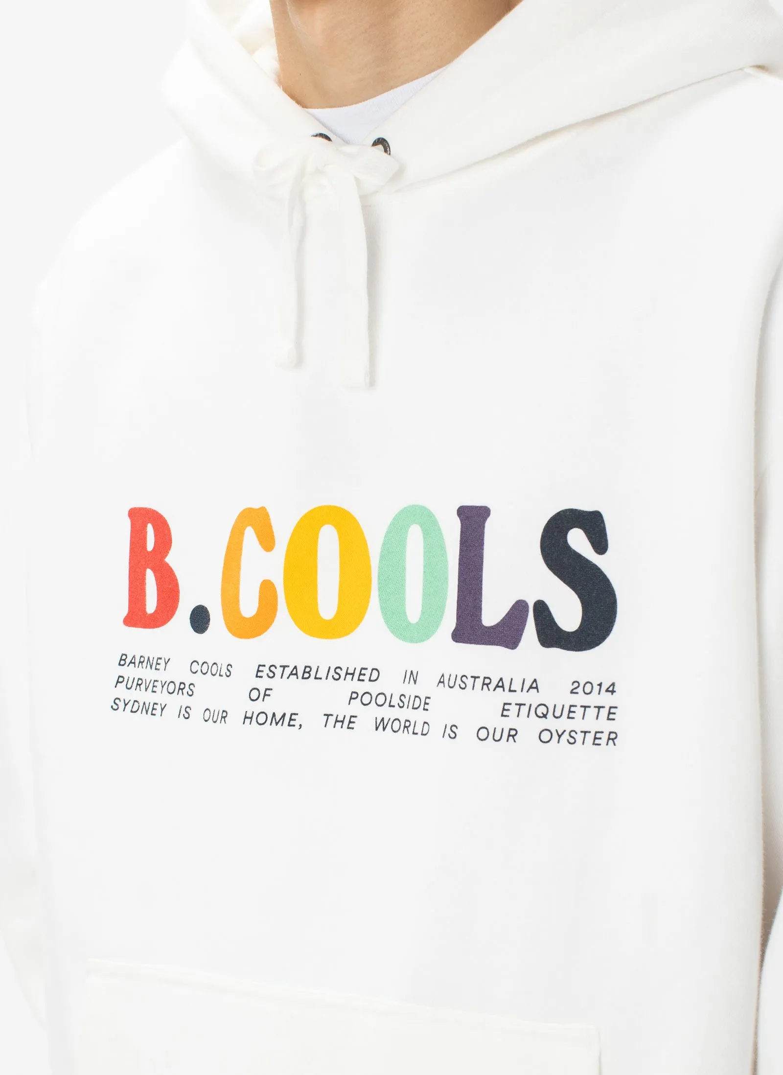 B.Bold Hood Sweatshirt White