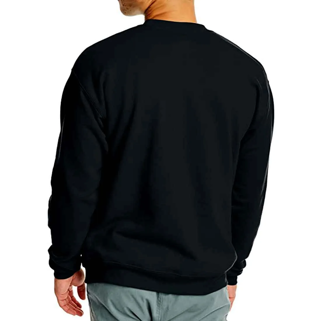 Black Sweatshirt Printed Full Sleeves for Men - Newly Married