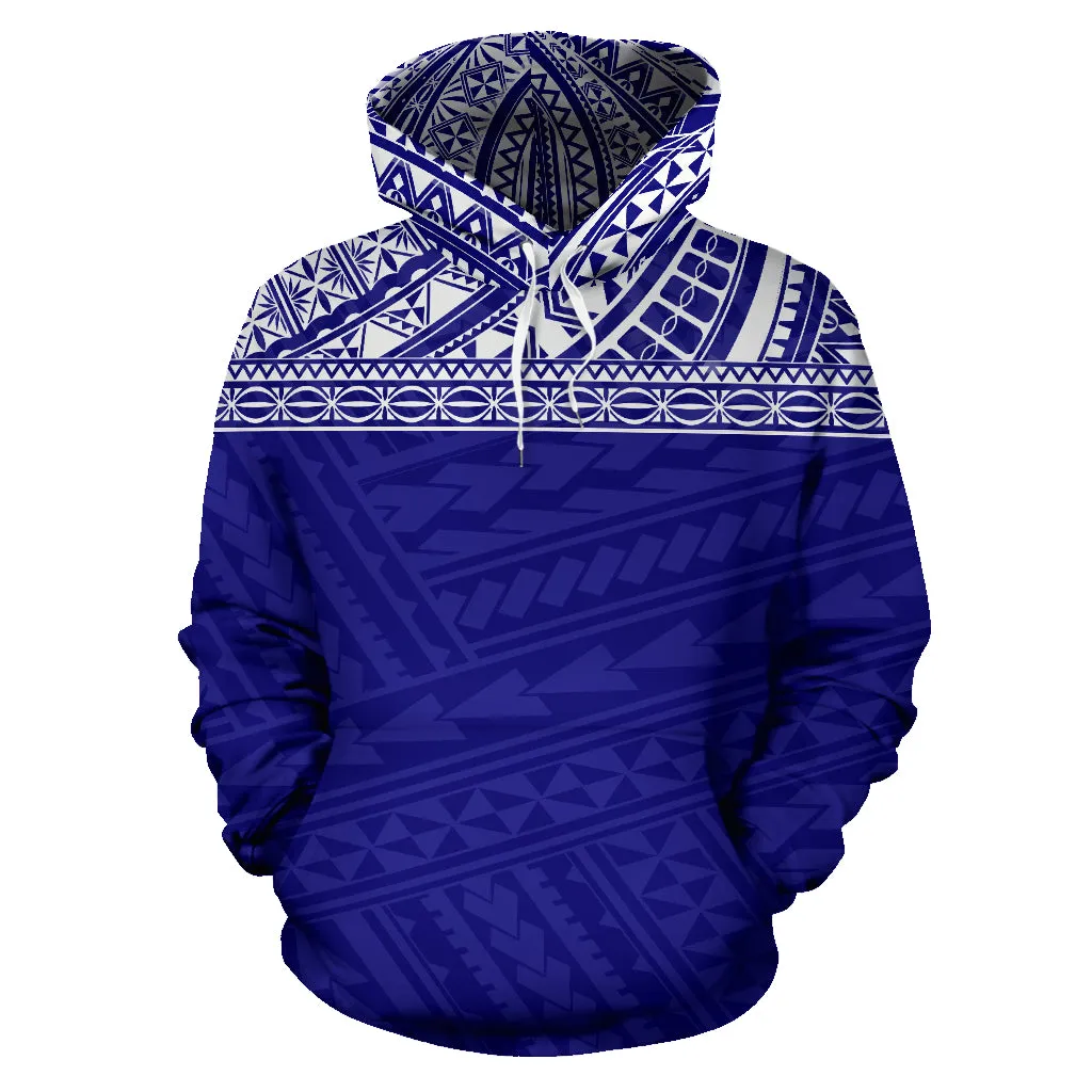 Blue Pattern  Hoodie