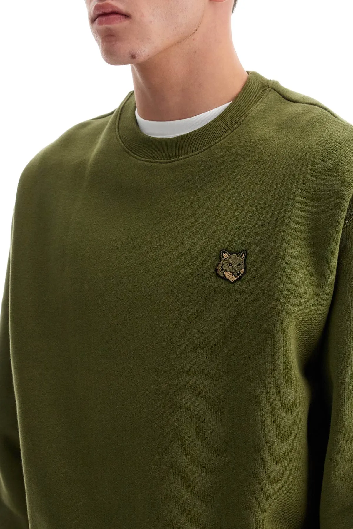 bold fox head crewneck sweat