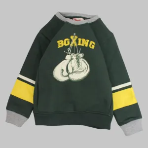 Boxing Dark Green Long-Sleeved Sweatshirt