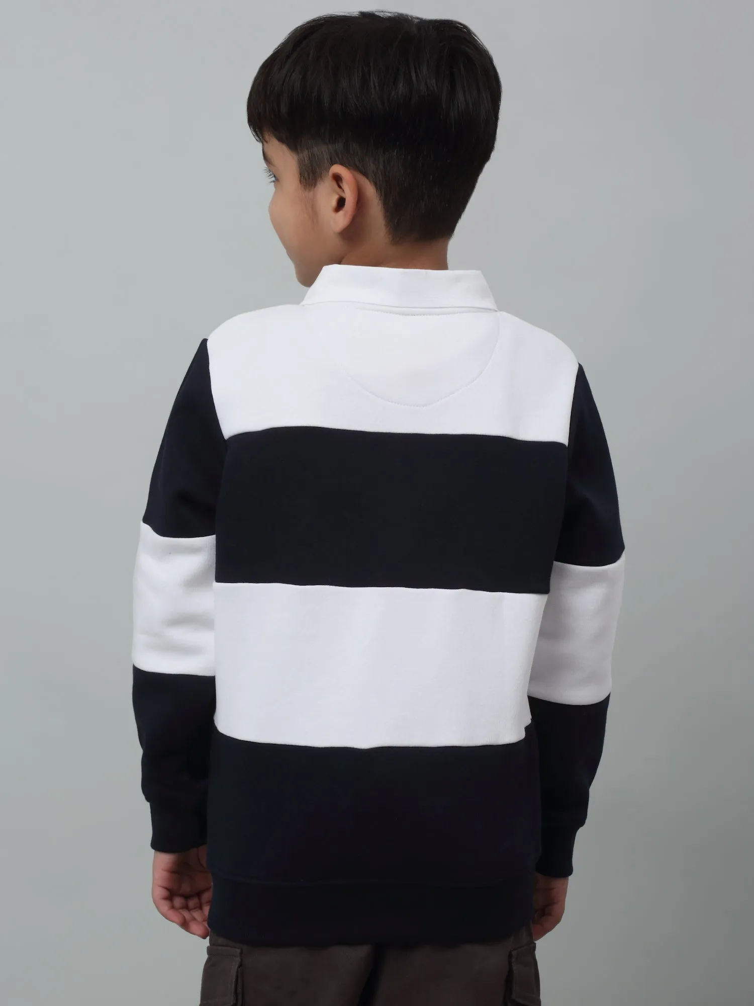 Boys Casual White Full Sleeve Shirt Style Sweatshirt