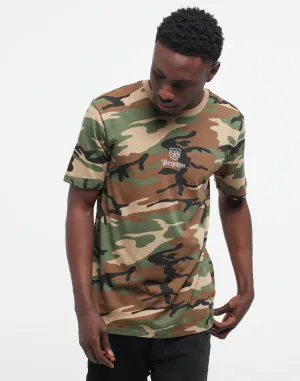 Brixton Main Label II Print SS Tee Woodland Camo