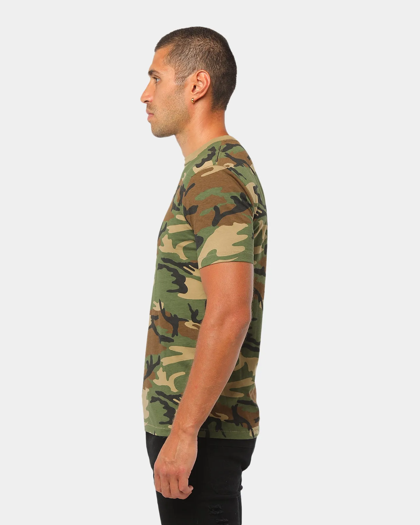 Brixton Main Label II Print SS Tee Woodland Camo