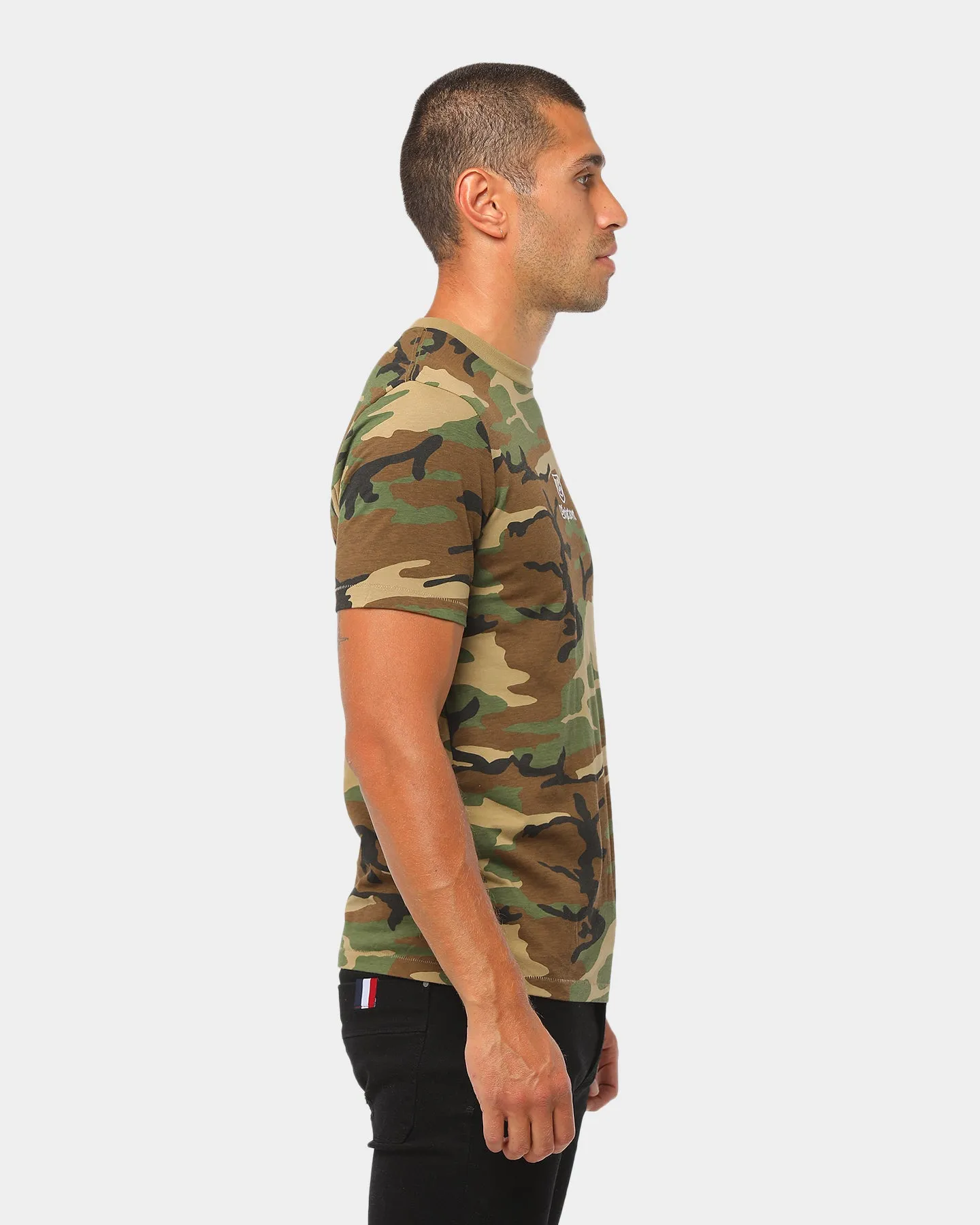 Brixton Main Label II Print SS Tee Woodland Camo