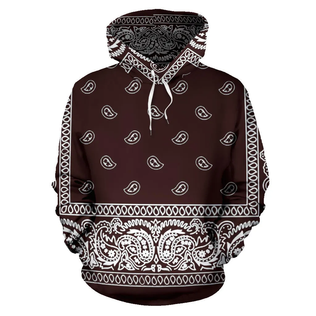 Brown Bandanna Hoodie