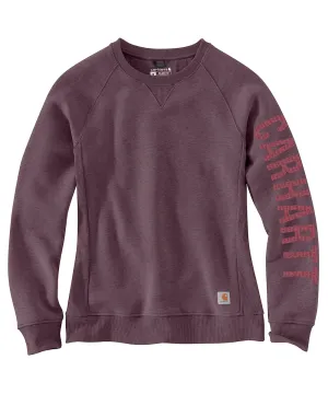 Carhartt Women's Midweight Logo Crew Neck Sweatshirt - Blackberry