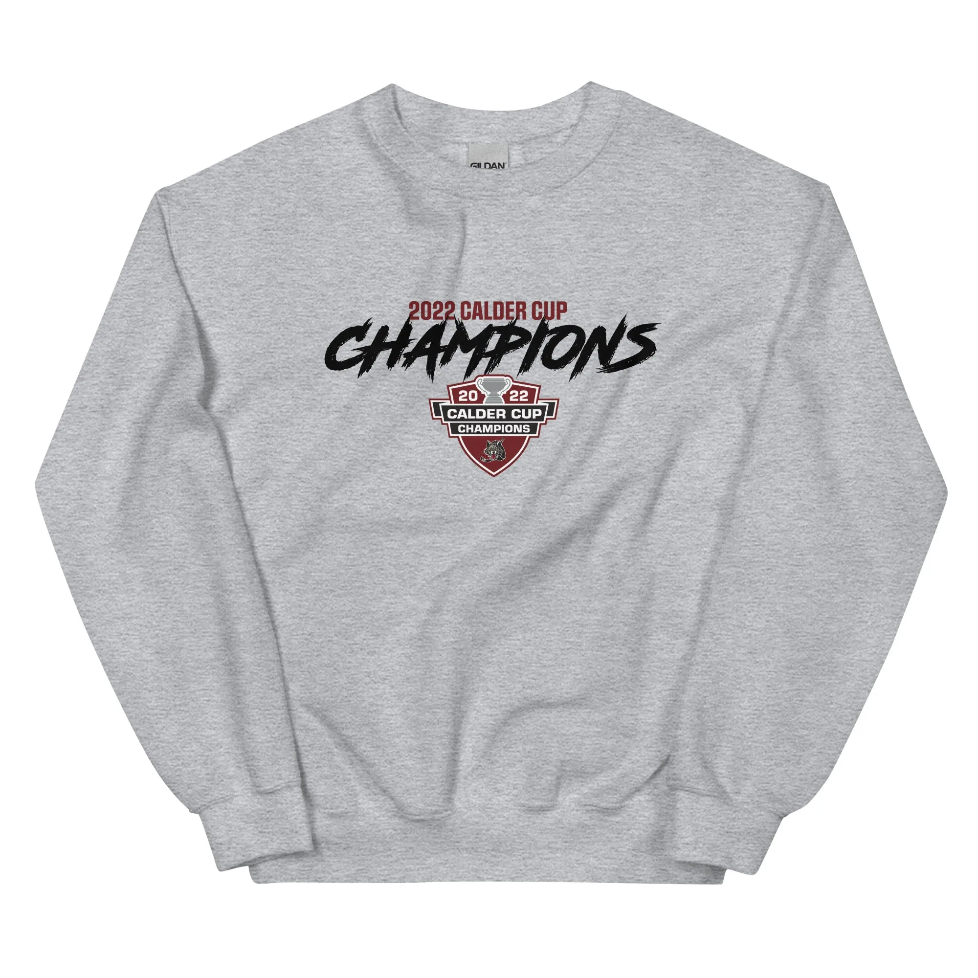 Chicago Wolves 2022 Calder Cup Champions Adult Script Crewneck Sweatshirt