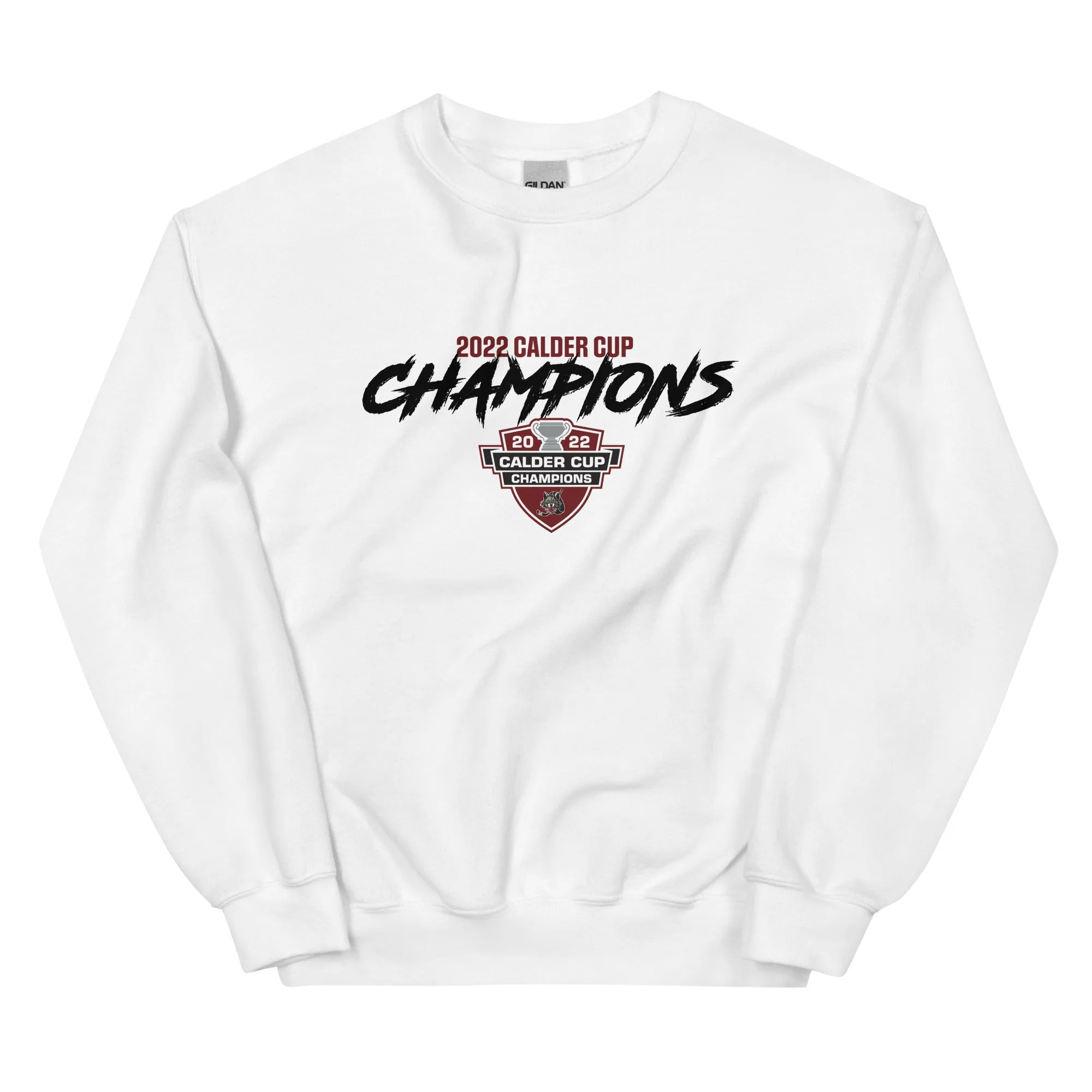 Chicago Wolves 2022 Calder Cup Champions Adult Script Crewneck Sweatshirt