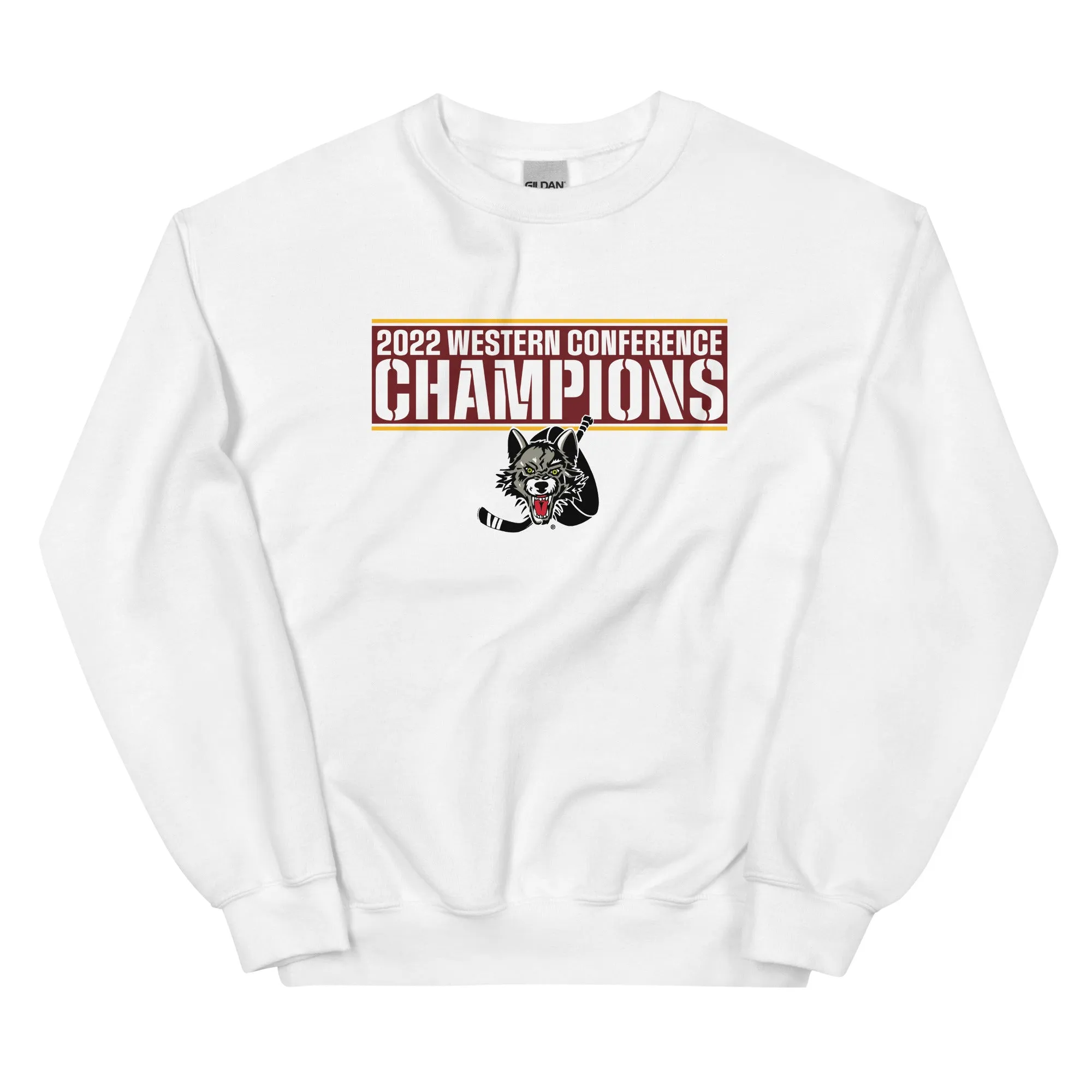 Chicago Wolves 2022 Western Conference Champions Adult Crewneck Sweatshirt