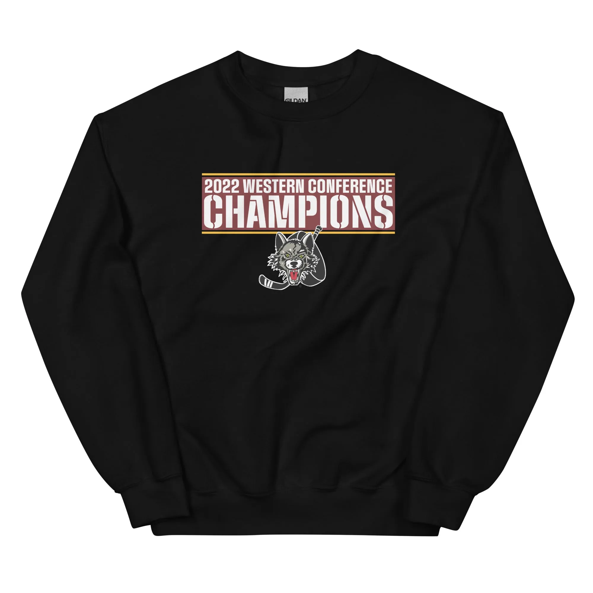 Chicago Wolves 2022 Western Conference Champions Adult Crewneck Sweatshirt