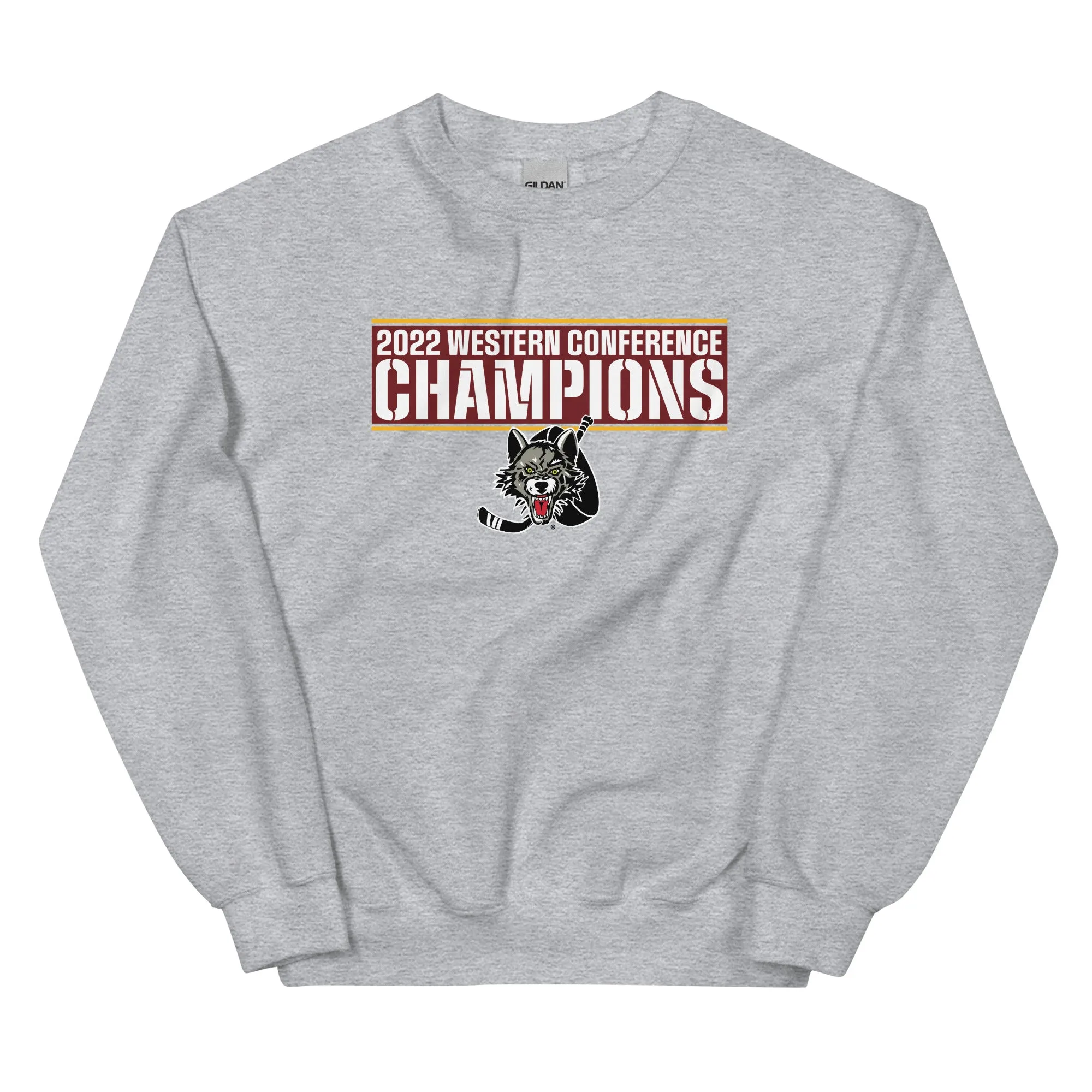 Chicago Wolves 2022 Western Conference Champions Adult Crewneck Sweatshirt