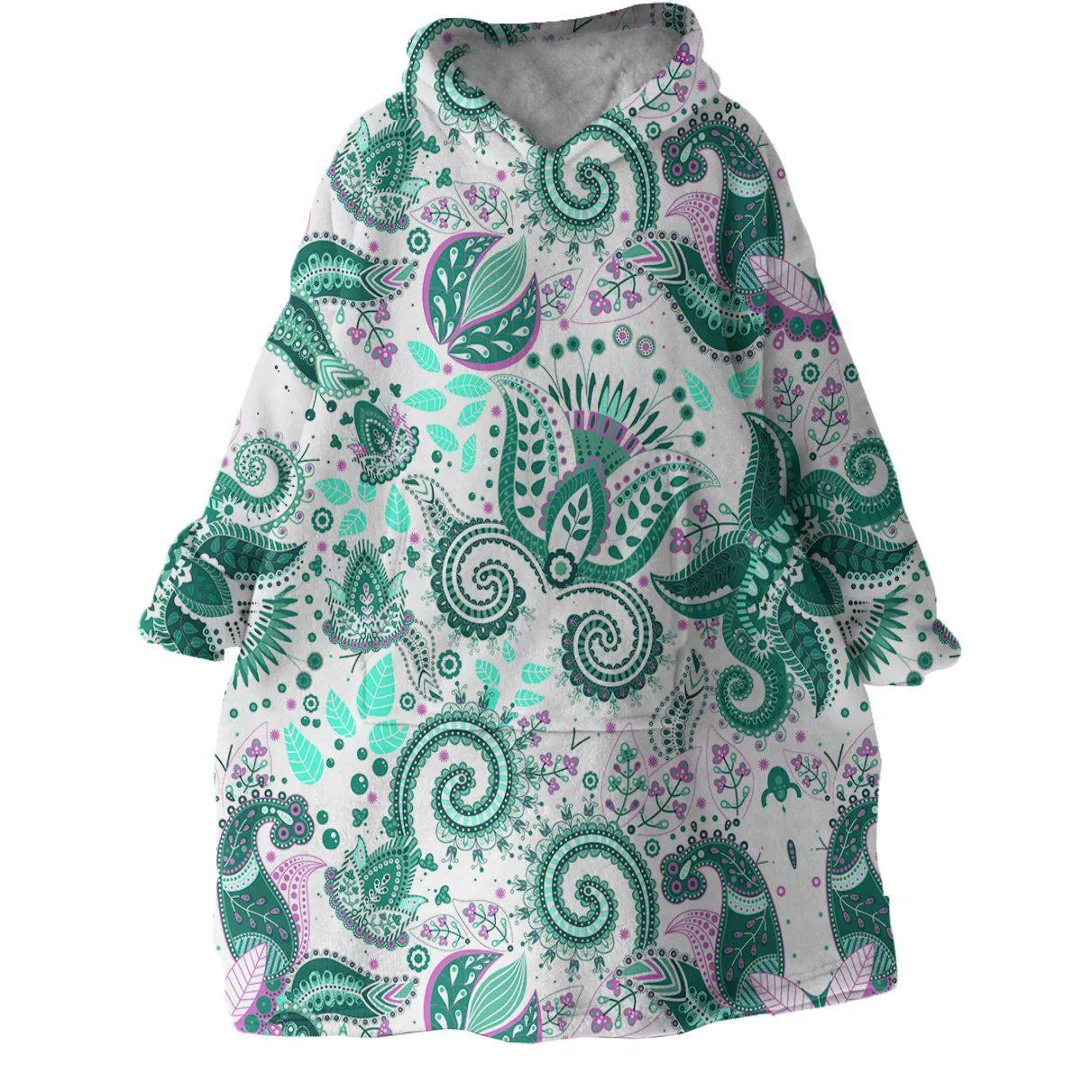 Coastal Paisley Wearable Blanket Hoodie