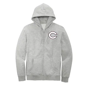 Columbus "C" Zip-Up Hoodie (Light Grey)