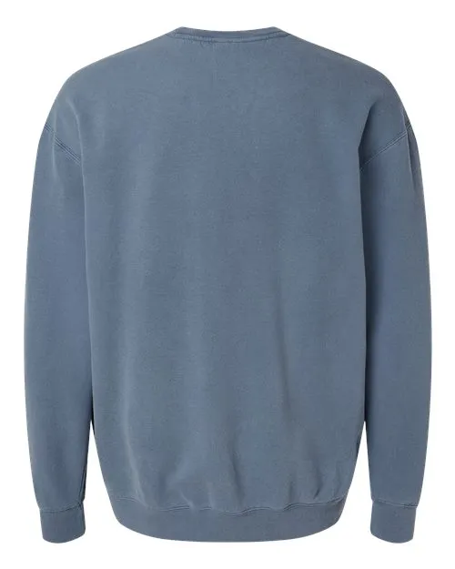 Comfort Colors Garment-Dyed Lightweight Fleece Crewneck Sweatshirt in Blue Jean, Small