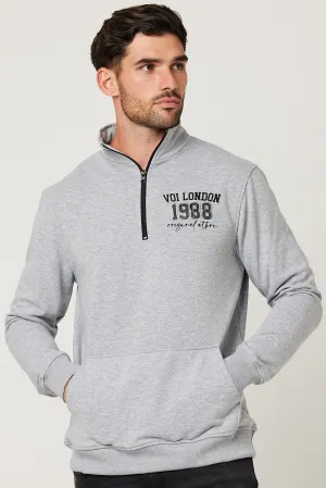 Crestfield 1/4 Zip Jumper - Grey Marl