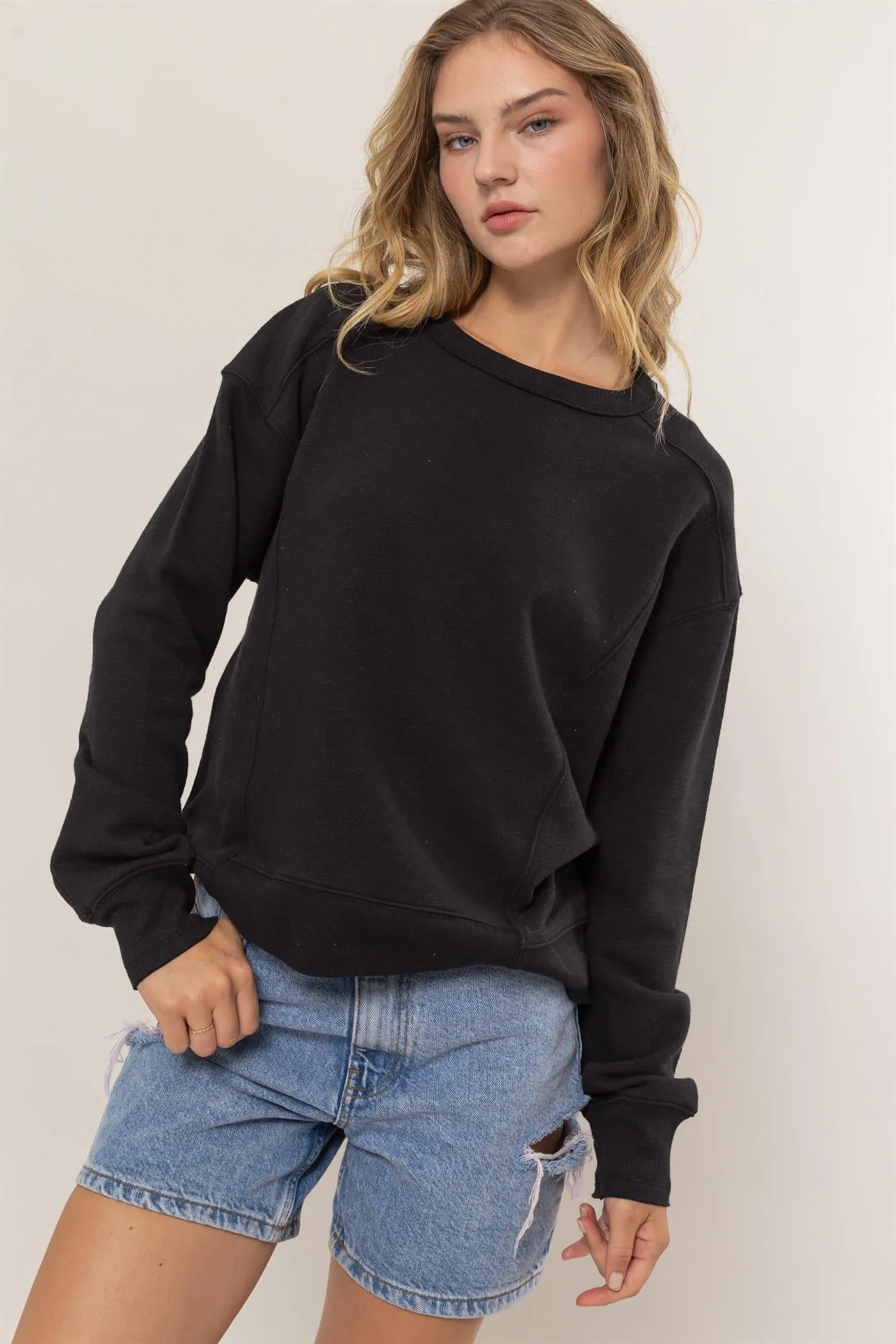 DZ25A585-Seam Detail Sweatshirt