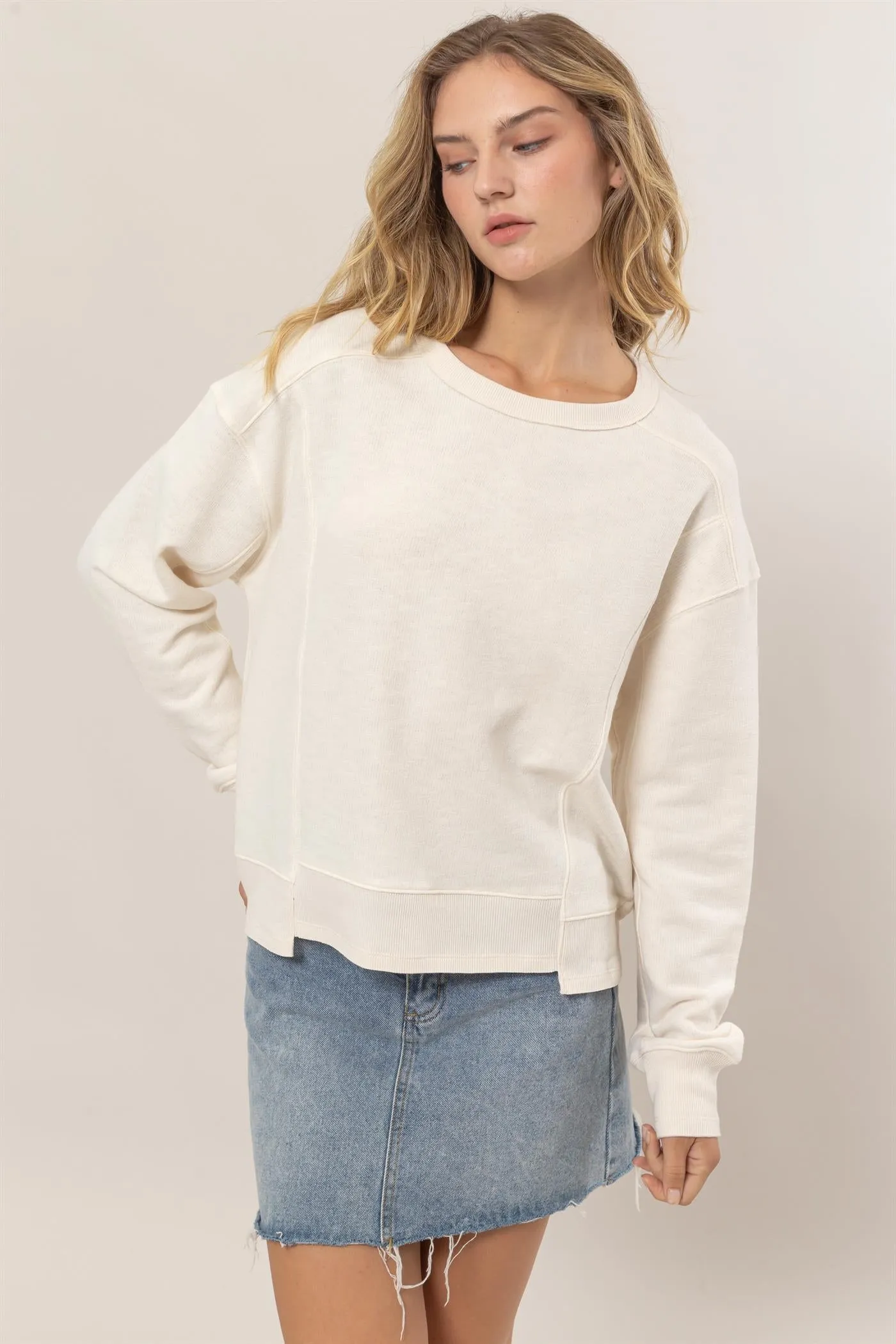 DZ25A585-Seam Detail Sweatshirt