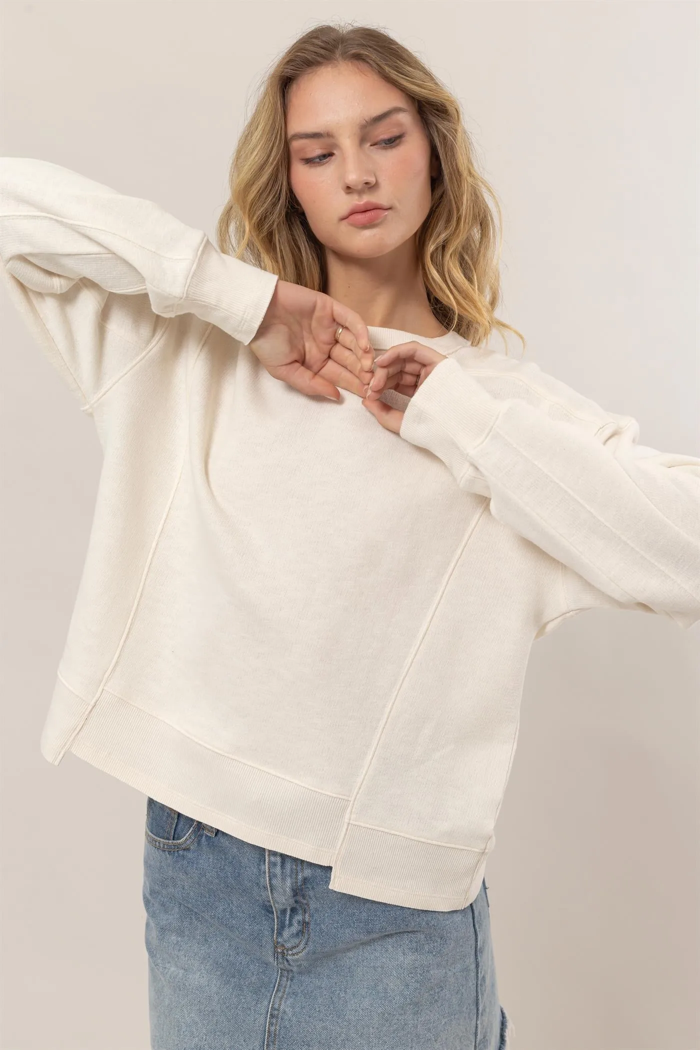 DZ25A585-Seam Detail Sweatshirt