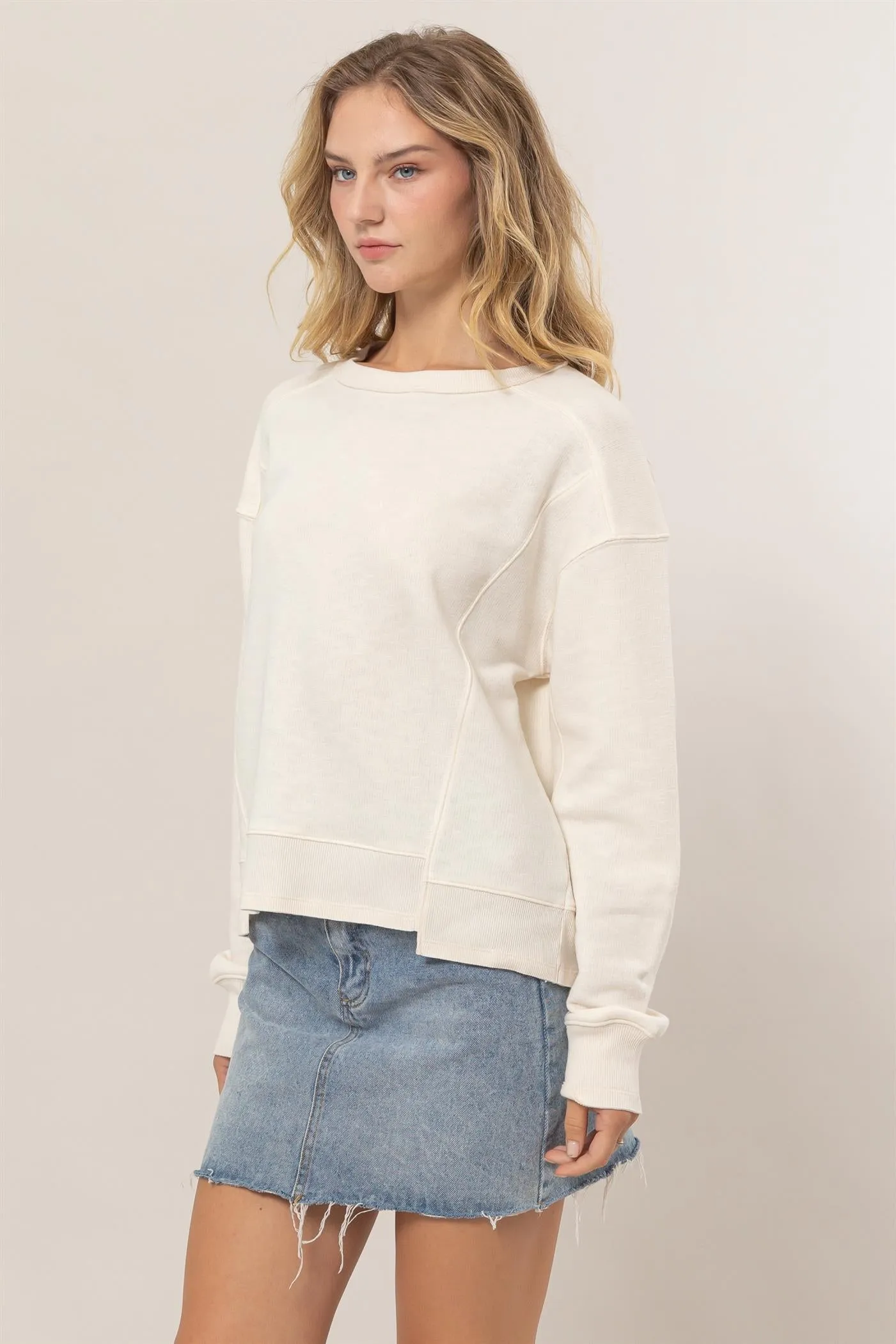 DZ25A585-Seam Detail Sweatshirt