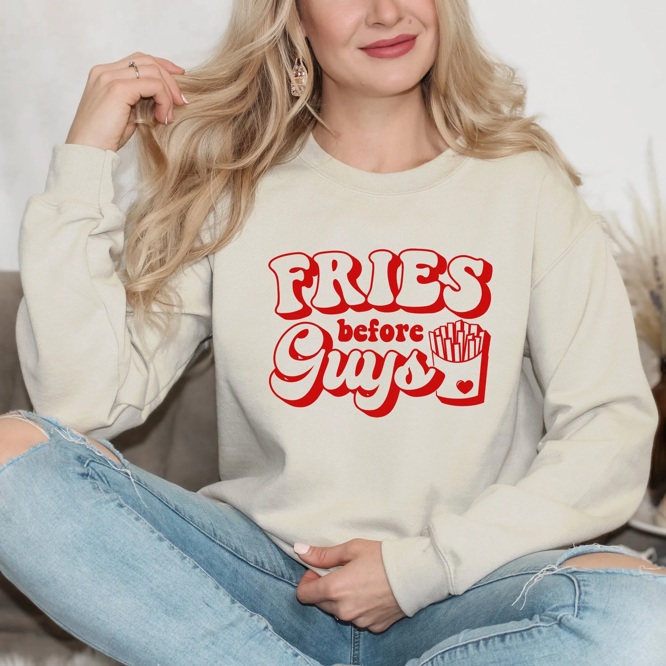 Fries Before Guys Bold | Sweatshirt