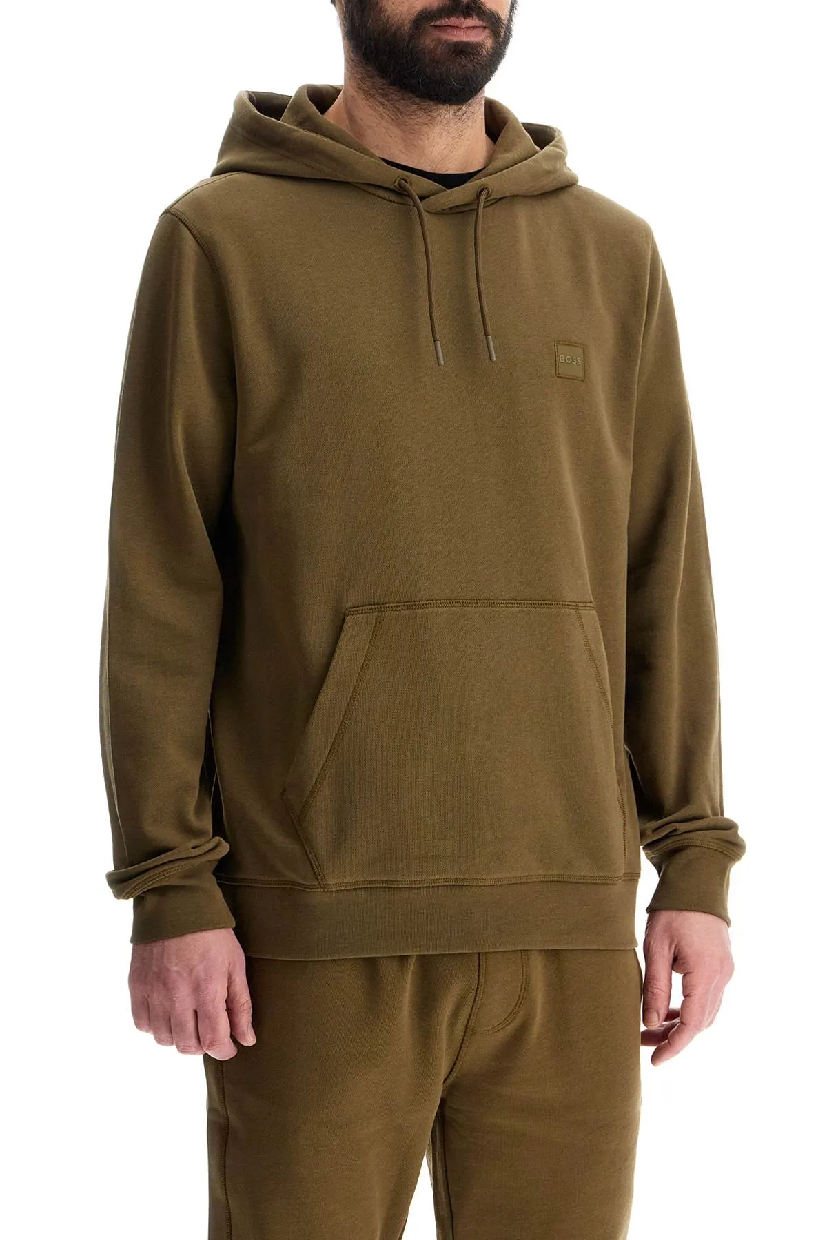 Full-Zip Kangaroo Pocket Cotton Hoodie