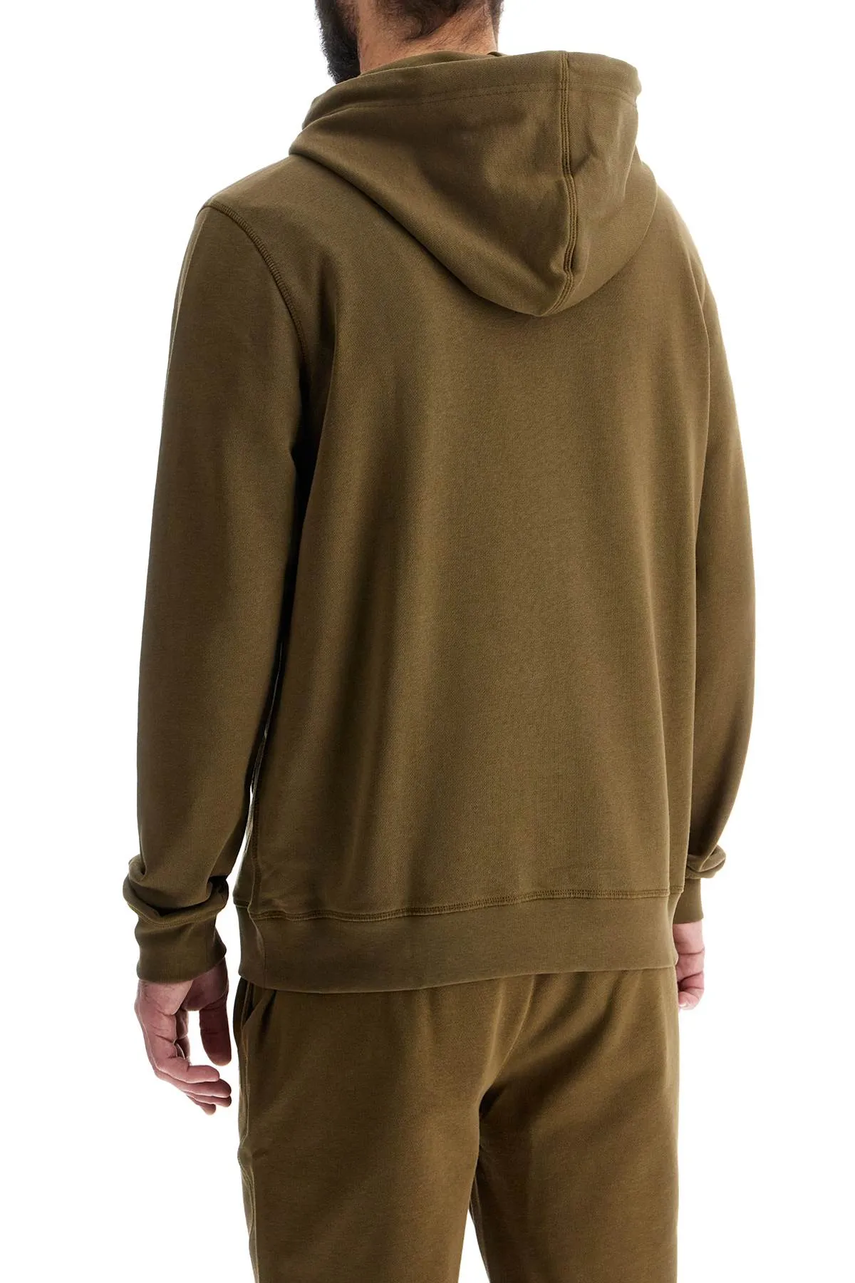 Full-Zip Kangaroo Pocket Cotton Hoodie