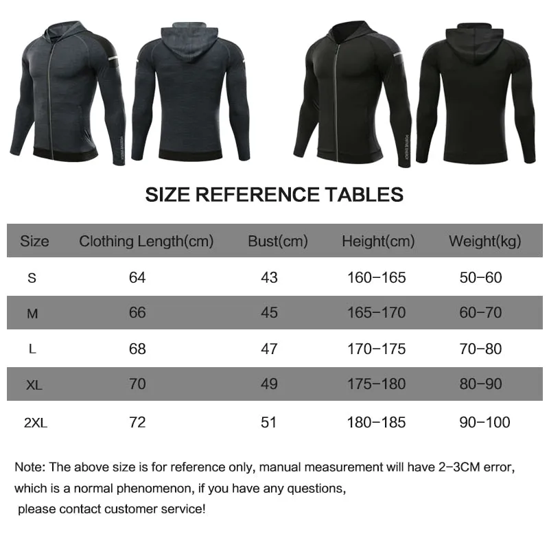 Gym Men's Running Hoodies Male Fitness Sport Jacket Workout Coat Sportswear Jogging Hooded Shirt Outdoor Sweatshirt