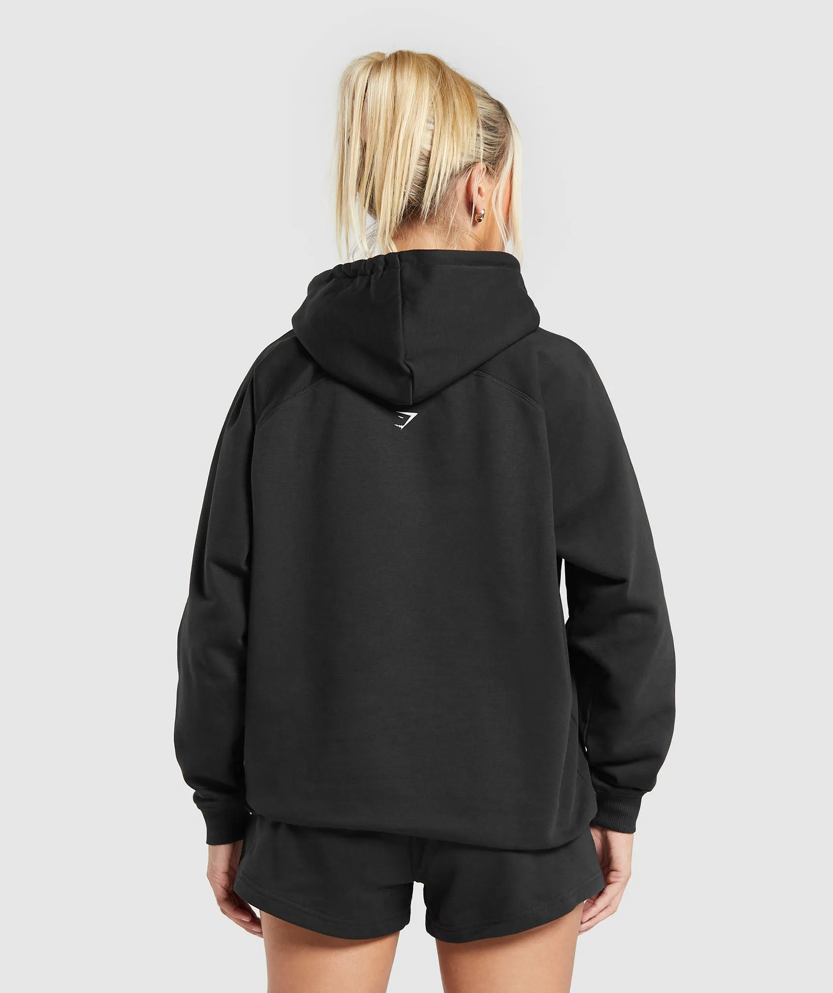 Gymshark Care Label Graphic Brushed Hoodie - Black