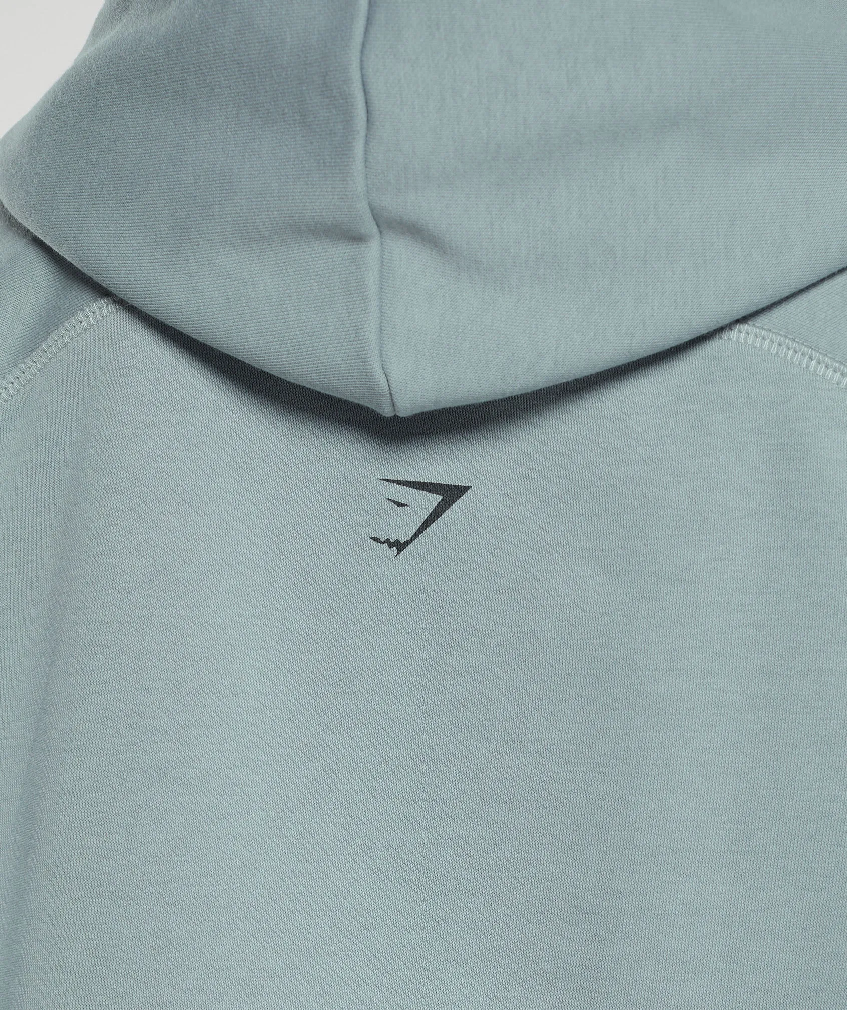 Gymshark Care Label Graphic Brushed Hoodie - Denim Grey