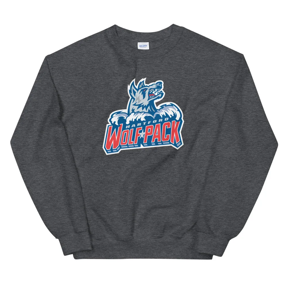 Hartford Wolf Pack Adult Primary Logo Crewneck Sweatshirt