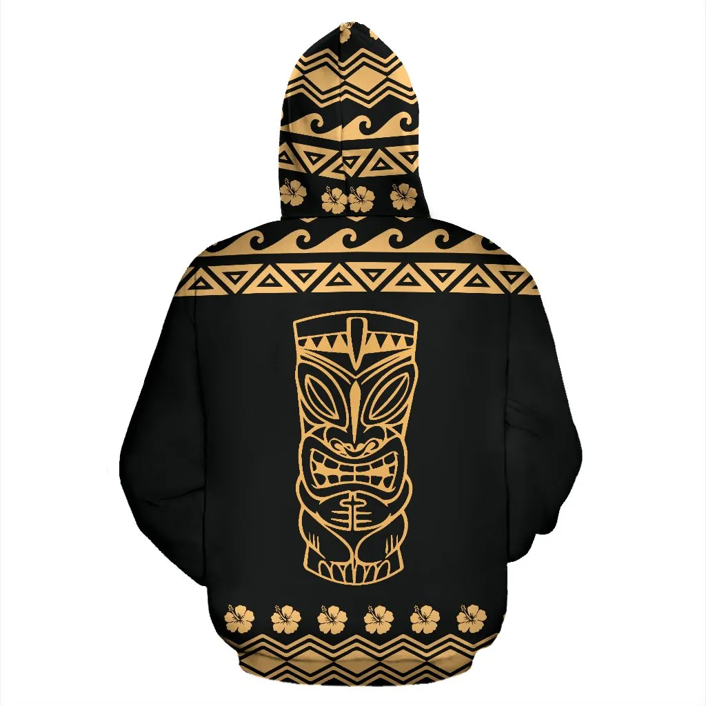 Hawaii Tiki All Over Zip-Up Hoodie - Bn04