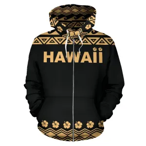 Hawaii Tiki All Over Zip-Up Hoodie - Bn04