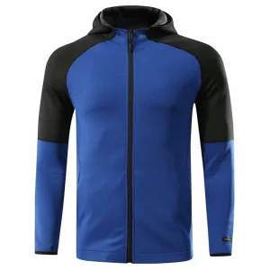 Hooded Fitness Sport Jacket Coat Men Quick Dry Running Jacket Zipper Hoody Sweatshirt Sportswear Gym Hoodies Training Clothing