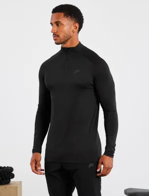 Hybrid Everyday 1/4 Zip - Black