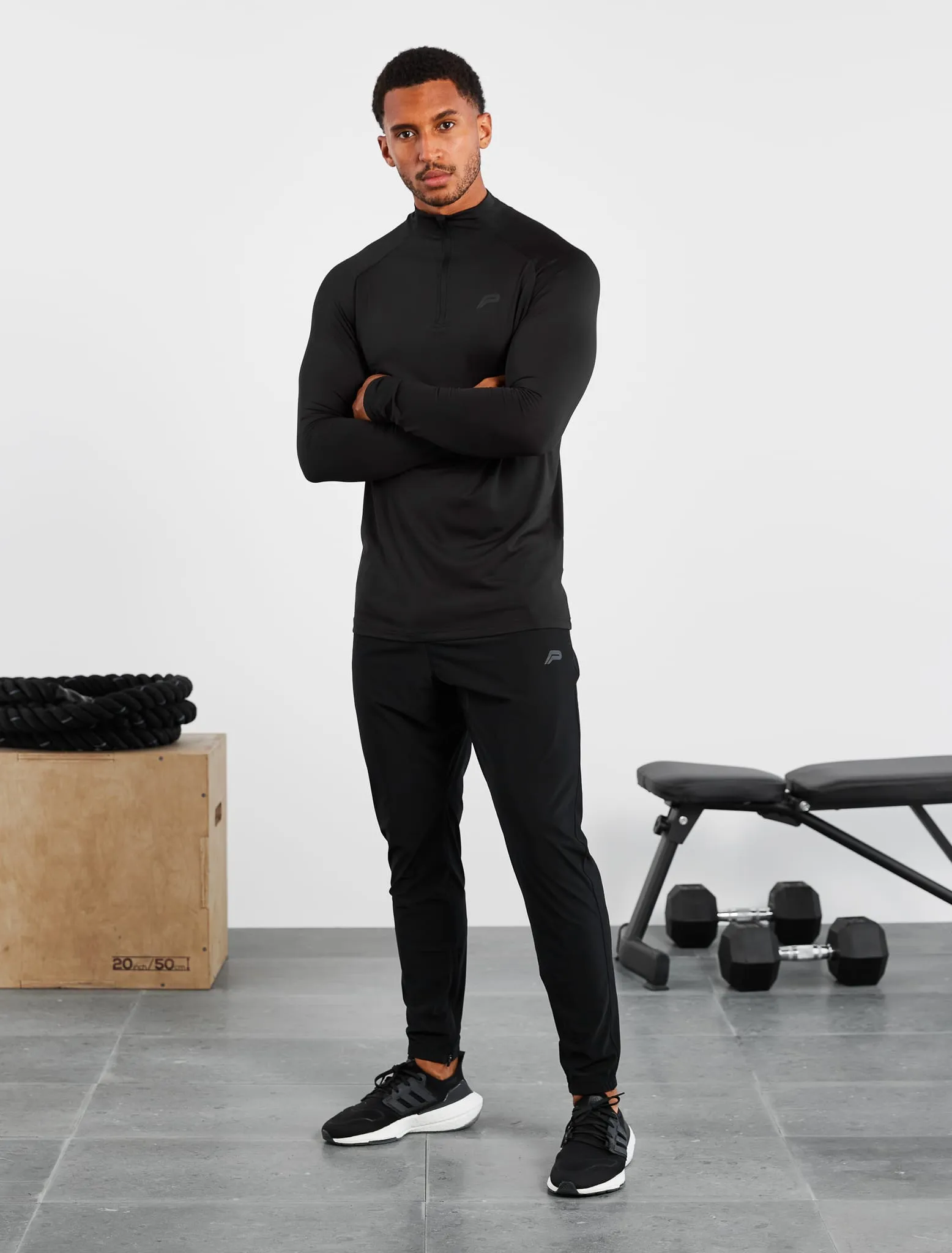 Hybrid Everyday 1/4 Zip - Black