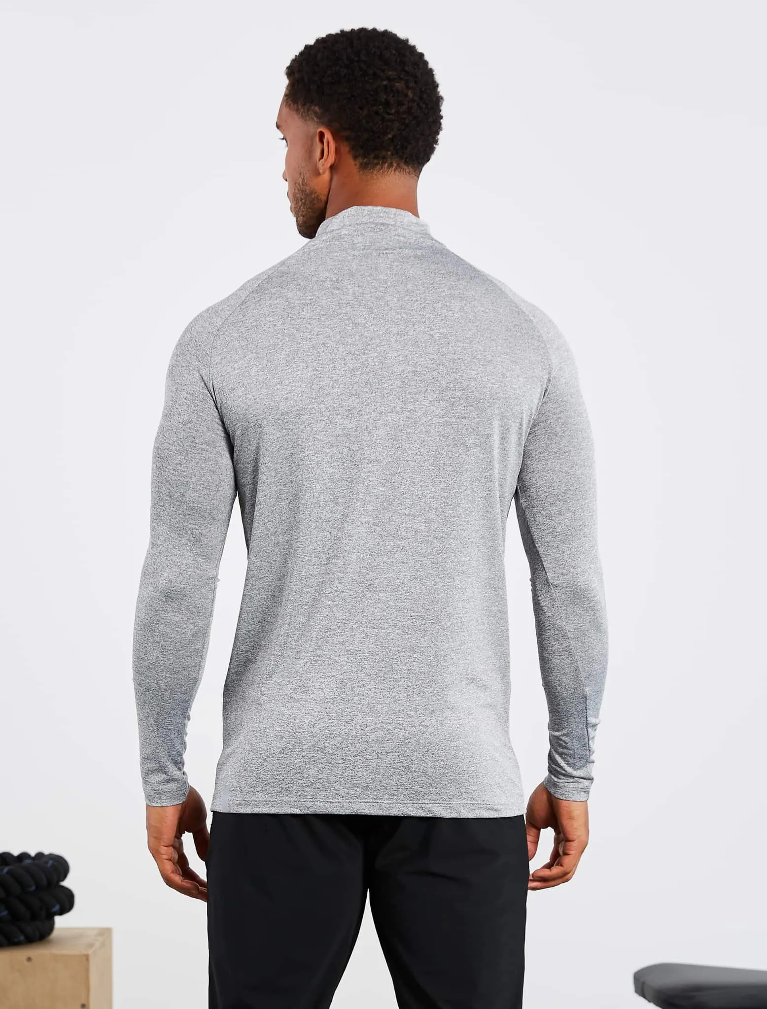 Hybrid Everyday 1/4 Zip - Grey Marl