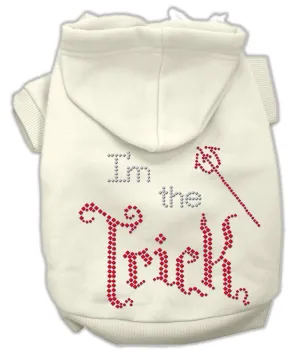 I'm The Trick Rhinestone Hoodies Cream L (14)