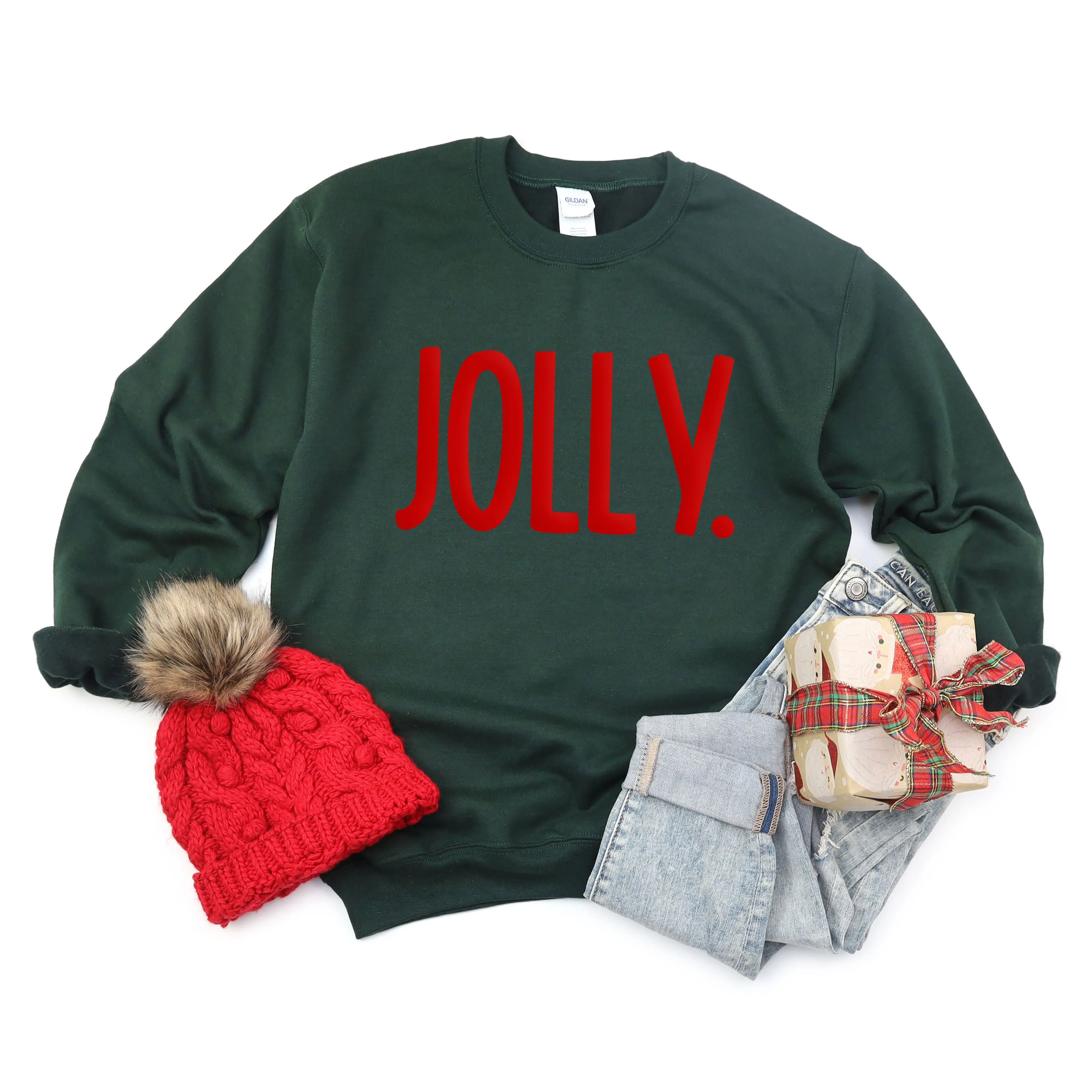 Jolly Bold Puff Print |Sweatshirt