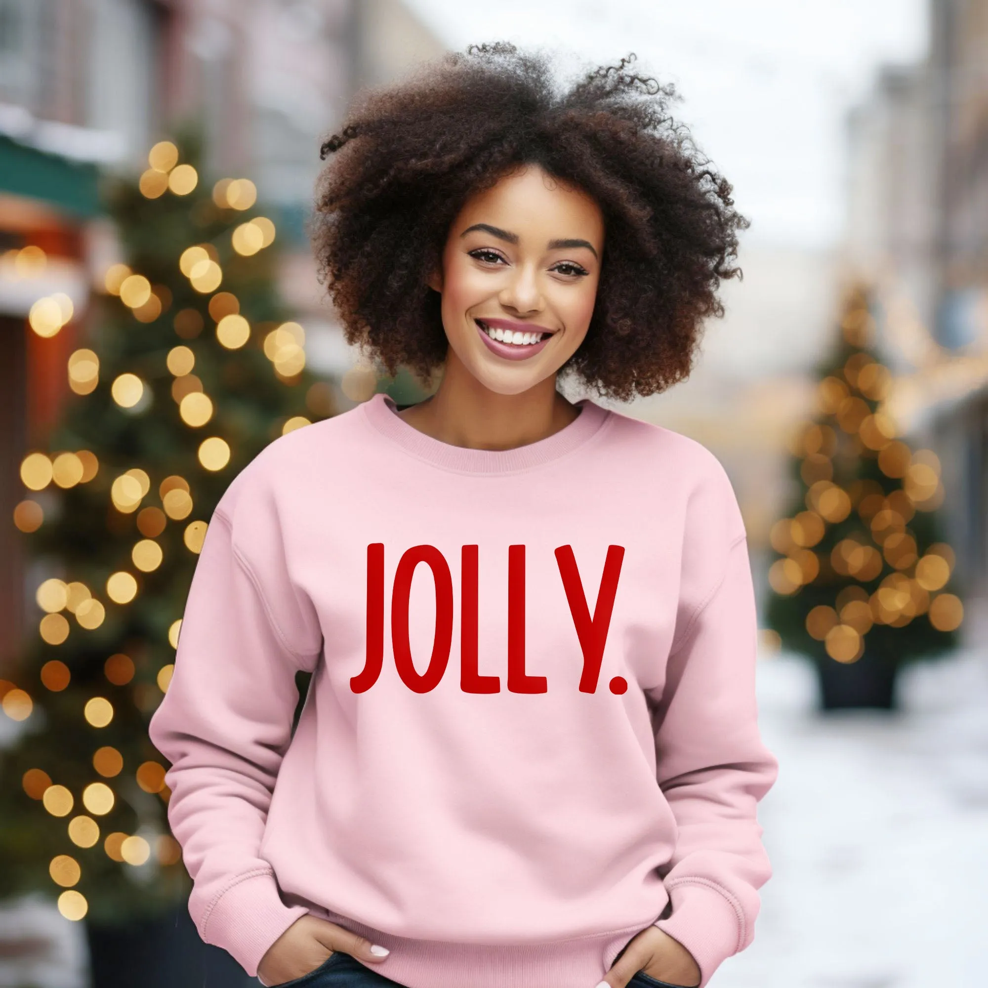 Jolly Bold Puff Print |Sweatshirt