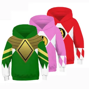 Kids Power Ranger Hoodies Power Ranger Sweatshirt Children Pullover Boys Hoodies ACcosplay