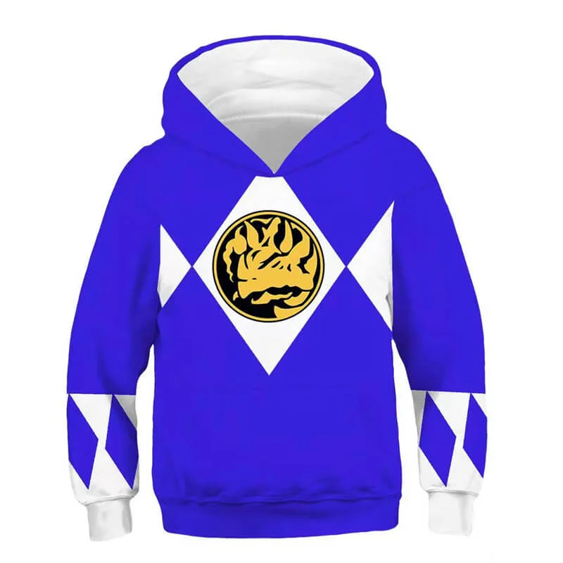 Kids Power Ranger Hoodies Power Ranger Sweatshirt Children Pullover Boys Hoodies ACcosplay