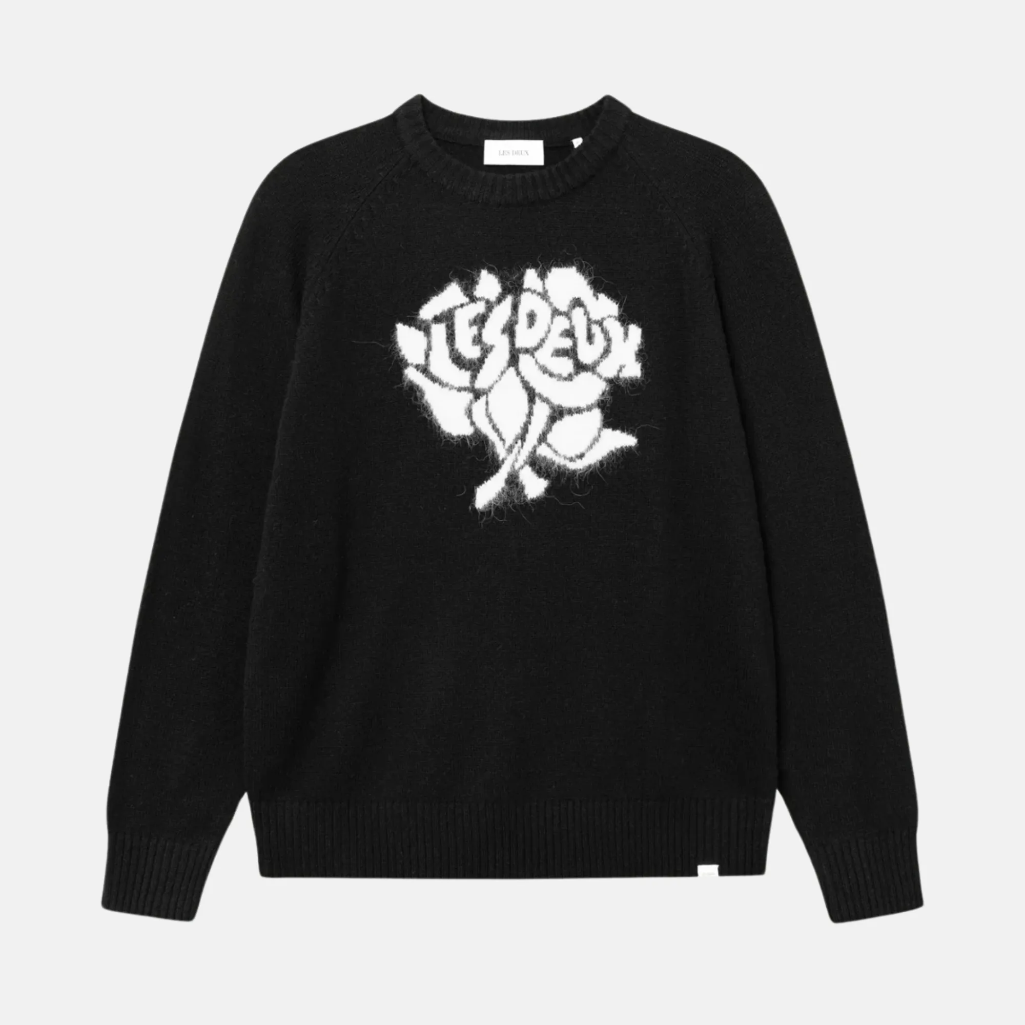 Les Deux Black Felipe Knit Crewneck Sweater