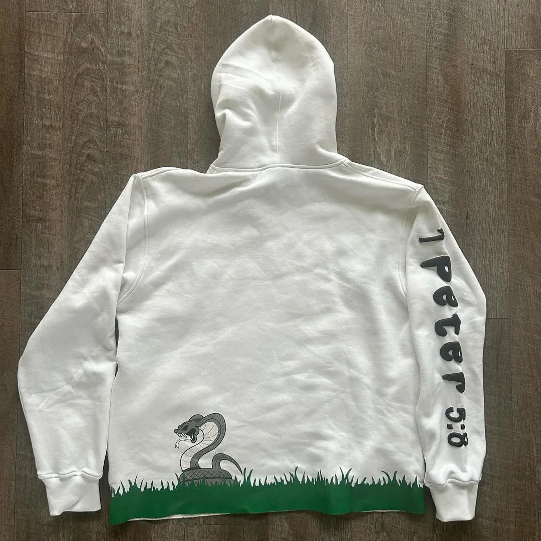 Letter Lawn Print Long Sleeve Hoodies