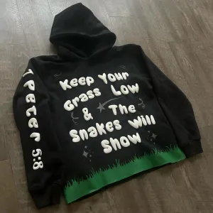 Letter Lawn Print Long Sleeve Hoodies