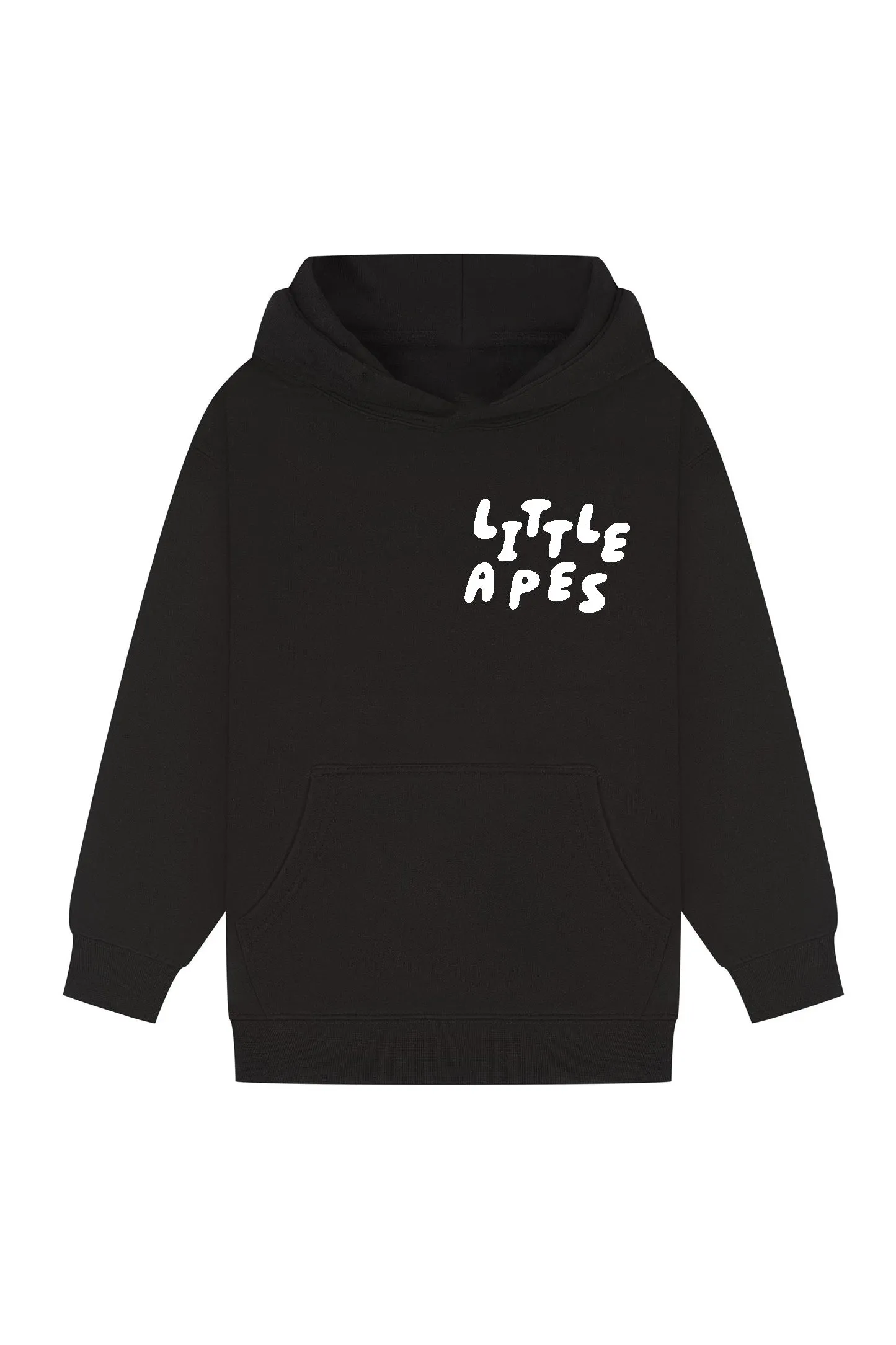 Little Apes Letters Hoodie - Black