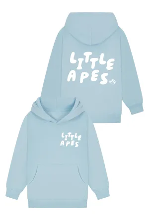 Little Apes Letters Hoodie - Light Blue