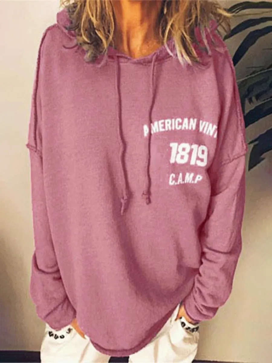 Long Sleeves Letter Printed Casual Sweatshirts