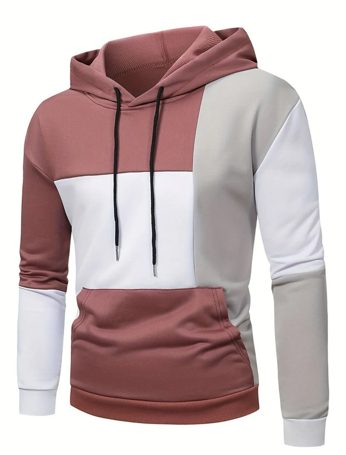 Men's 3D Hoodie Sweater With Color Matching Pattern