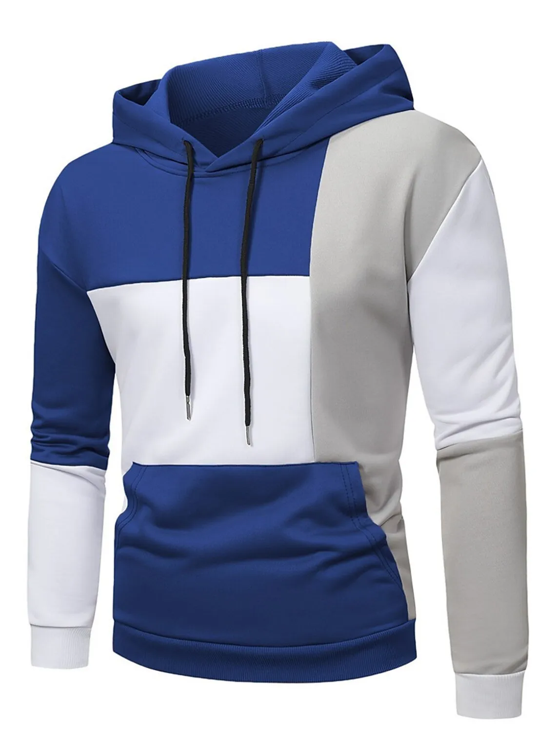 Men's 3D Hoodie Sweater With Color Matching Pattern